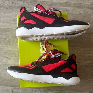 Adidas Black and Red Athletic Shoes